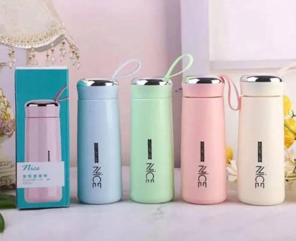 Nice Portable Water Bottle with Carry Loop – Pastel Colors