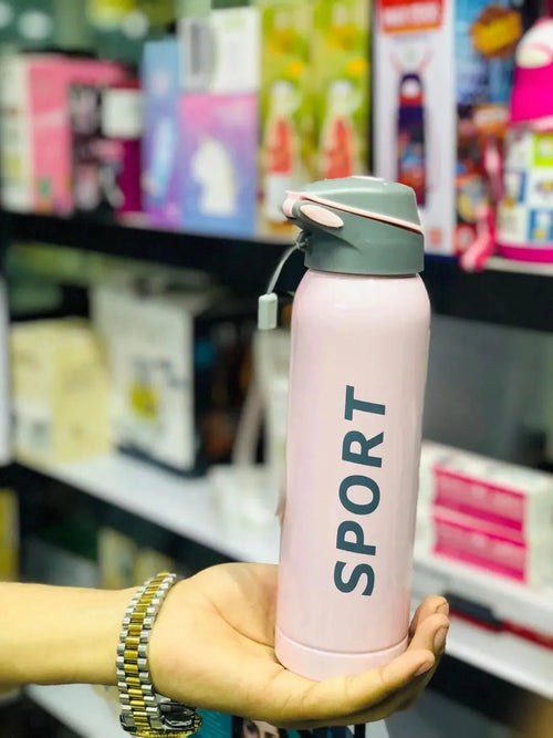 Sport Insulated Water Bottle with Flip Lid & Carry Strap – Multi-Color