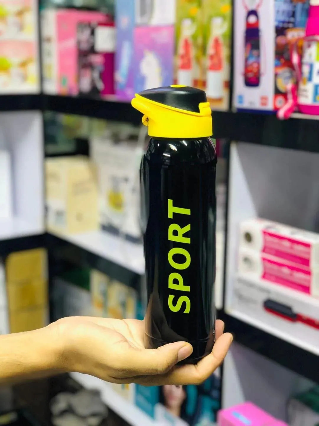 Sport Insulated Water Bottle with Flip Lid & Carry Strap – Multi-Color