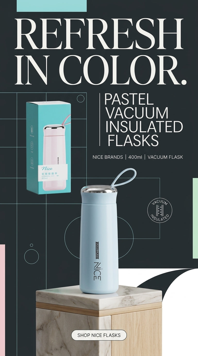 Nice Portable Water Bottle with Carry Loop – Pastel Colors